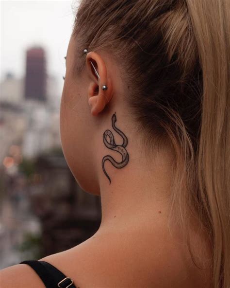 snake neck tattoo